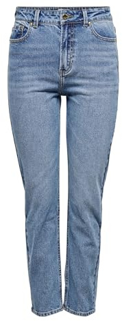 Only Donna Onlemily Life HW St Ankle Mae0012 Noos Jeans Not Applicable, Denim Blu Medio, 30/32
