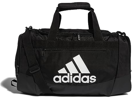 adidas Defender 4.0 Duffel Bag Durable Athletic Sports Gym Travel Bag for Men and Women, Black/White, Small (38 L), Defender 4 Small Duffel Bag