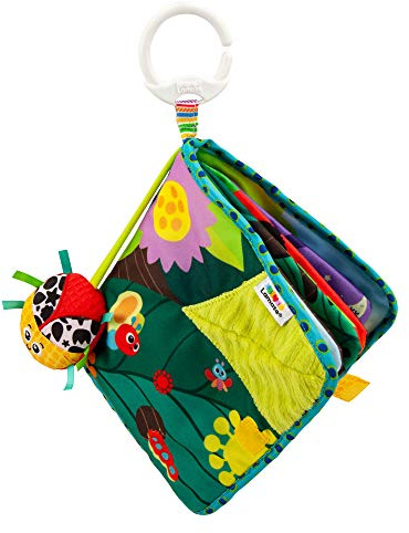 LAMAZE Bitty Bug Book, Clip on Pram and Pushchair Newborn Baby Toy, Sensory Toy for Babies with Colours and Sounds, Development Toy for Boys and Girls Aged 0 Months +