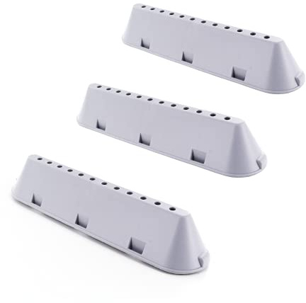 DL-pro, lot de 3 nervures de tambour, 22,5 x 5,3 x 4 cm, pour Indesit C00533119 C00268109 Whirlpool Bauknecht 482000023096, conducteur nervure d'entraînement 12 trous, pour machine à laver et à sécher