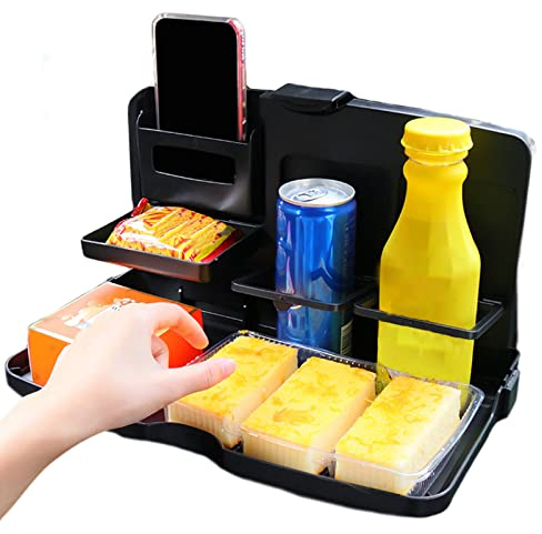 Jorzer Car Seat Tray Foldable Kids Travel Tray Car Backseat Organizer Table Portable Lap Tray Back Seat Desk for Eating Food Drink Road Trip Activities