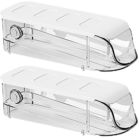 Eierbehälter for zu Hause for den Kühlschrank, automatischer rollender Eierhalter for den Kühlschrank, transparente wiederverwendbare Eieraufbewahrung, platzsparende Eierbox for die Küche, Eierablageh