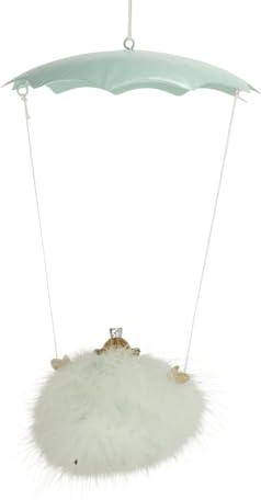 Mea-Living Engel Felicitas, Mint/Silber, 26cm hängend mit Schirm, Weihnachtsdeko, Weihnachtsengel, Schutzengel, Geschenkidee zu Weihnachten
