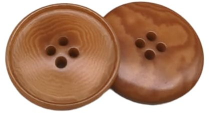 BOTIBOTON - 50 Bottoni Classic Corozo - Quattro colori - Tre misure - Prodotto e spedito dalla Spagna - Marrone, 20 mm
