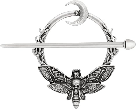 HAQUIL Crescent Moon Moth Hairpin Gothic Hairpin with Trendy Design