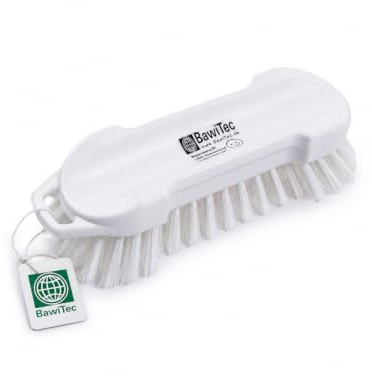 Profi Hygienebürste weiß 20cm Handbürste Reinigungsbürste Hygiene Bürste | Waschbürste, Lebensmittelbereich HACCP, Gastronomie, PBT Kunststoffbürste
