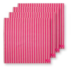 Pip Studio Stripes Set/4 Servietten Rosa
