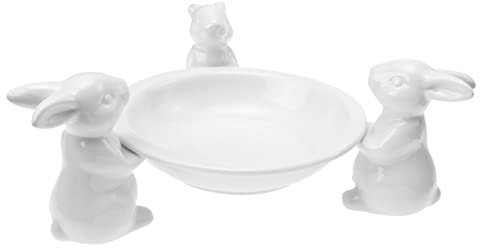 FUNOMOCYA Keramik Lebensmittel Gericht Kuchen Display Platte Bunny Schüssel Küche Versorgung Für Hotel Hause