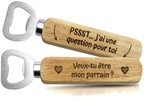 ERNESTINE - Décapsuleur annonce parrain grossesse - annonce parrain originale - idée annonce grossesse - cadeau annonce parrain - surprise demande parrain - cadeau parrain personnalisé grossesse