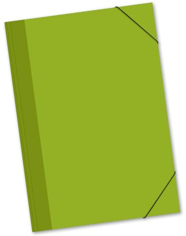 itenga große Zeichenmappe DIN A2 - Farbauswahl - Gummizugmappe Sammelmappe - für Kinder Jugendliche Schüler Mädchen Jungen Erwachsene (grün)