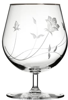 ARNSTADT KRISTALL Cognacglas Liane Platin (14 cm) - Kristallglas mundgeblasen · handgeschliffen · Echter Platinrand