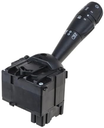 Blinker Lenkstockhebel Kompatibel mit Dacia für Logan 2013–2018 8201167982 255408317R Lenksäulen-Blinkschalter mit Hupe und Nebelschlussleuchte
