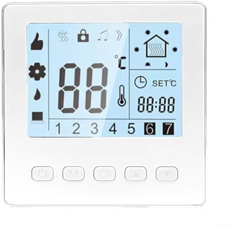 Smart WiFi Thermostat, Programmable Digital Thermostat, Underfloor Heating Thermostats Controller With Timer, For Underfloor Heating(white)