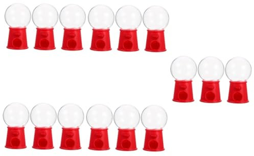 Alipis 15 Piezas Torsión De Dispensadores De Maquinas De Dulces Mini Dulces Máquinas Expendedoras Máquinas De Chicles Para Niños Tarros De Gominolas Mini Chicles El Plastico Rojo