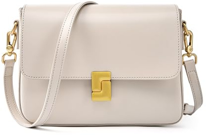 MoreFarther Umhängetaschen für Damen, echtes Leder, Umhängetasche, Vintage, Handtaschen, verstellbarer Riemen, Designer-Taschen, Weiss/opulenter Garten