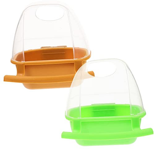 Yardwe 2stücke Hängen Vogel Trog Vogel Lebensmittel Container Feeder Lebensmittel Dispenser Schüssel Für Käfig
