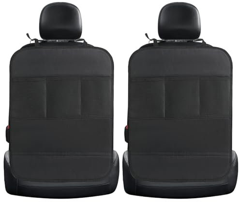 DOULEIN Rückenlehnenschutz Auto Kinder,2 Stück Sitzschutz Rückenlehne Auto Rücksitz Organizer Wasserdichter Rücksitzschoner für Kinder Anti-Kick-Organizer für Autorücksitze
