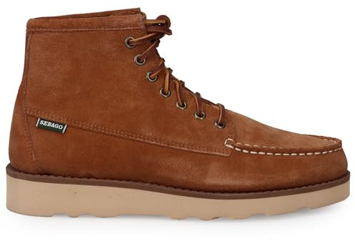 Sebago Botín con cordones para hombre Tala de ante color cuero - 76111SW AF8 - Talla, marrón, 44 EU