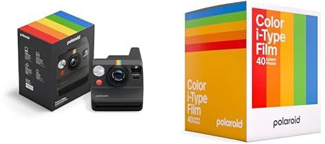 Polaroid - Now Gen3 - Instant Camera + Color Film Bundle (40 photos) - Black