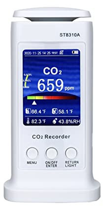 Gas Detector Digital Display Carbon Dioxide Recorder Air Quality Monitor Real-Time Tracking CO2 Gas Detector With WIFI LCD Display Data Gas Analyzer