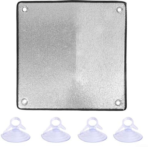 Feegow Parasole isolante in lamina – Pannelli riflettenti per radiatori, doppio strato in alluminio ispessito, per pavimenti, soffitti, tetti, pareti (50 x 50 cm)