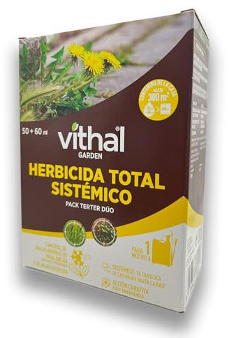 TERTER DUO Herbicida TOTAL para Eliminar Malas Hierbas de Todo Tipo 50ml + 60ml para 300 m2 MUY EFICAZ | Solución Total 2 en 1 | Alternativa a Glifosato (Roundup) para 15L de Agua | Nexum Market