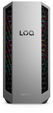 Lenovo LOQ Tower Gaming Desktop-PC | NVIDIA GeForce RTX 5060 8GB | AMD Ryzen 7-8745HX | 32RAM | 1TB | Win11 | 26L | Luna Grau-Eclipse Black | 3 Monate GamePass