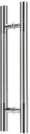 GLDYTVF Coppia di Maniglie cromate per Porte Doccia, Maniglie per Porte Doccia scorrevoli in Vetro per cabine Doccia Interne/Esterne (Passo 200 mm)