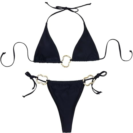 Zkydhbd Costume da bagno imbottito da donna, costume da bagno con allacciatura al collo, costume da bagno da donna per feste in spiaggia e sport acquatici