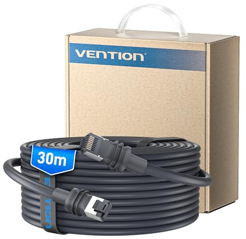 VENTION Cavo Starlink Gen 3 30m – Prolunga Ethernet impermeabile, resistente ai raggi UV, per Starlink Standard Actuated Gen 3 / Satellite V3, ricambio Ethernet Starlink Gen 3