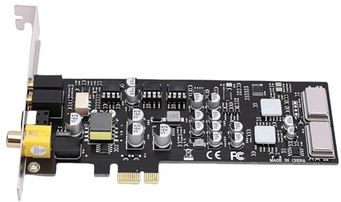 OPPWONG PCI Express-Ljudkort, HiFi Internt Ljudkort, Optisk Koaxial Utgångsljudenhet med 100dB Signal/brus-förhållande, Idealiskt för Förbättrat PC-ljudstöd