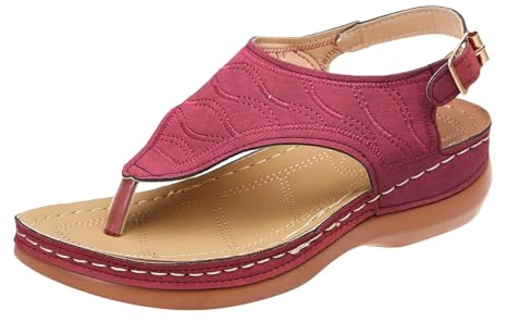 Sandaler, damer, sommar, tåseparator, skor med kilklack för damer, flip-flops med mjuk fotbädd, tofflor med mjuka sulor, pantoletter, Slingback, sommarskor, lätta damsandaler