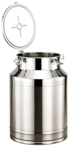 Zihpil Secchio per Il Latte in Acciaio Inox 304 con Chiusura Tensione Regolabile(28L/7.4gal)