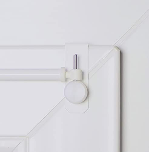 Dekondo Gardinenstange Creativ ausziehbar 80-120cm Weiß - 1 Paar Klemmträger für Fensterdicke 15-20mm (Befestigung oben oder seitlich möglich)