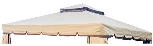 FP-TECH Ersatzabdeckung Kaminabdeckung für Gartenpavillon Regenschutz PVC 3 x 3 oder 3 x 4 (Plane 3 x 3)