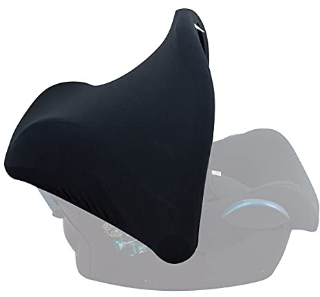 JYOKO KIDS Universal Sonnenschutz Sonnenverdeck kompatibel mit Maxi Cosi, Babyschalen oder Kinderwagen, gruppe 0 Autositz, geeignet für die meisten Marken (Black Series)