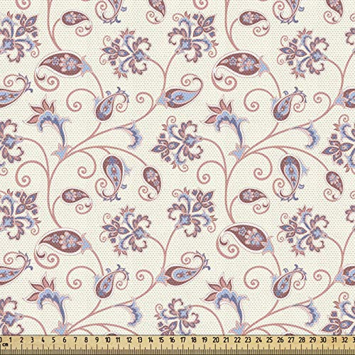 ABAKUHAUS orientalisch Stoff als Meterware, Vintage arabische Blumen, Qualität aus Gewebten Stoff Wohnaccessoires, 5M (148x500cm), Mehrfarbig