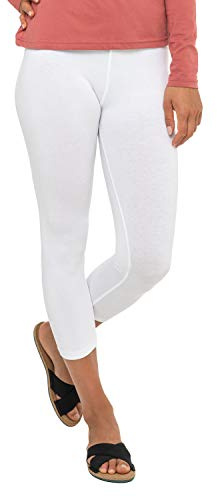 Celodoro Leggings para mujer (3/4 Capri), pantalones elásticos de algodón