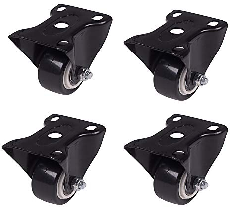 4x Transportrollen Schwerlastrollen Lenkrollen drehbar Industrierollen Vollgummi für Palettenmöbel Möbelrollen,40mm,1,5-Zoll Bockrollen