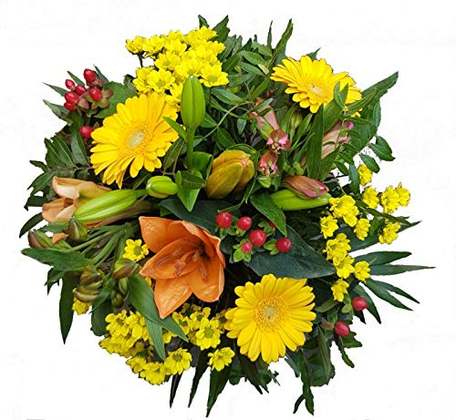 Frischer Blumenstrauß mit Grußkarte verschicken - Sonnenschein-von Flora Trans