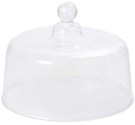 Angoily Kuchen Glasglocke Glas Käseglocke Kuchenglocke Tortenplatte Haube Glaskuppel Torten Glashaube Käseplatte Tortenglocke Lebensmittel Abdeckung Deckel für Patisserie Cover