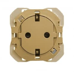 Base de enchufe cleanSimon 20000434-0952p+TT 16A Simon 270 Oro2modulos