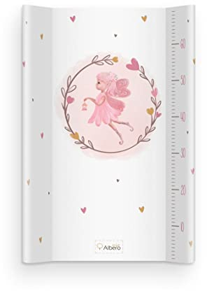 Albero Mio Baby Wickelauflage Wickelmulde Wickelunterlage 50 x 70 cm abwaschbar Wickeltischauflage Wickelaufsatz für Kinderbett Unisex (Fee)