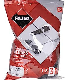 RUBI | Cales de nivellement pour carreaux | Cales pour carrelage en céramique | Pour formats 30 x 30 cm et supérieurs | DELTA LEVEL SYSTEM N | 200 Unités