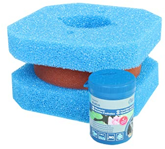 Wacredo Ersatzschwamm Set + Filterstarter für Oase Filtoclear 3000 Teichfilter Filterschwämme Filter Filterstarter Komplettset Wasseraufbereitung Filterschwamm Teichpflege Ersatzschwämme