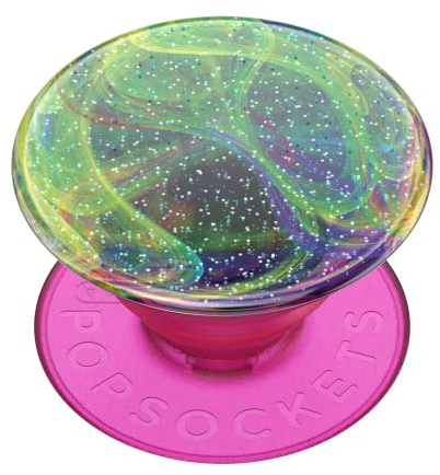PopSockets: PopGrip - Expanding Stand and Grip with a Swappable Top for Smartphones and Tablets - Glitter Slime Time
