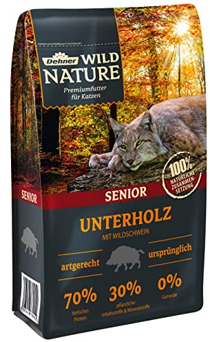 Dehner Wild Nature Katzenfutter Unterholz, Trockenfutter getreidefrei, für ältere Katzen, Wildschwein, 1.5 kg