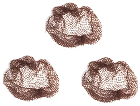 Mytoptrendz® 3 pcs Ladies Slumber Hair Nets Elasticated Mesh Styling Large Silky Sleep In Net (Brown)