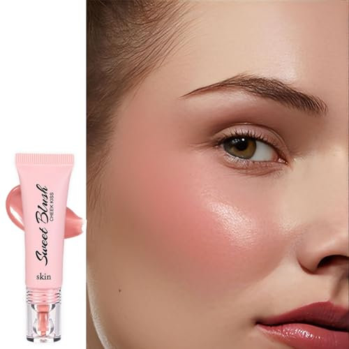 Liquid Blush Blusher, Soft Cream Blushes Blush, Nude Pink Blush Liquid for Cheeks Make Up, Soft Cream Blush, Weightless Waterproof Natural-Looking, Skin Tint Blush Makeup