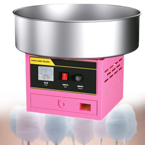 SACLMD Electric Candy Floss Maker,Electric Cotton Candy Maker Machine for Family Events,Candy Floss Machine for Kids,Birthday Party Outside,Pink-110V